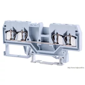   TRACON TSKC2,5/4 Fázisvezető ipari sorozatkapocs, rugós, sínre, szürke 800V 20A 0.08-2.5 mm2 4P