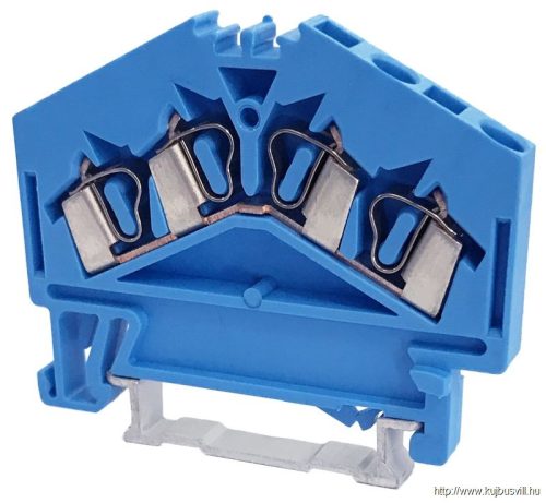 TSKC2,5/4D-K Nullavezető ipari sorozatkapocs, rugós, sínre, kék 800V 24A 0.08-2.5 mm2 4P