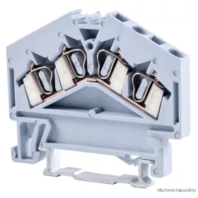   TRACON TSKC2,5/4D Fázisvezető ipari sorozatkapocs, rugós, sínre, szürke 800V 24A 0.08-2.5 mm2 4P