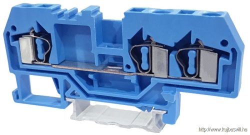 TSKC4/3-K Nullavezető ipari sorozatkapocs, rugós, sínre, kék 800V 32A 0.08-4 mm2 3P