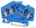 TSKC4/3D-K Nullavezető ipari sorozatkapocs, rugós, sínre, kék 800V 32A 0.08-4 mm2 3p