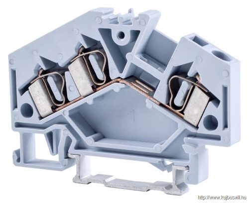TSKC4/3D Fázisvezető ipari sorozatkapocs, rugós, sínre, szürke 800V 32A 0.08-4 mm2 3P