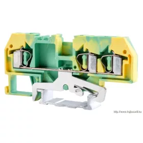   TRACON TSKC4/3JD Védővezető ipari sorozatkapocs, rugós, sínre, zöld/sárga 800V 32A 0.08-4 mm2 3P