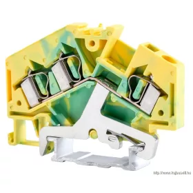   TRACON TSKC4/3JDD Védővezető ipari sorozatkapocs, rugós, sínre, zöld/sárga 800V 32A 0.08-4 mm2 3P
