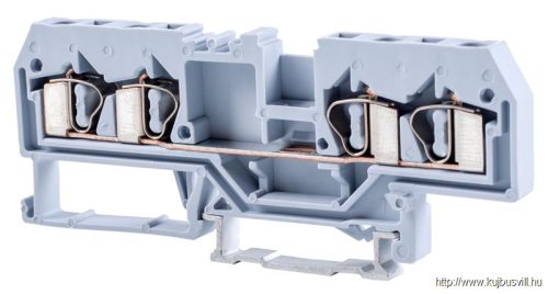 TSKC4/4 Fázisvezető ipari sorozatkapocs, rugós, sínre, szürke 800V 26A 0.08-4 mm2 4P