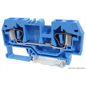   TRACON TSKC6-K Nullavezető ipari sorozatkapocs, rugós, sínre, kék 800V 41A 0.2-6 mm2 2P