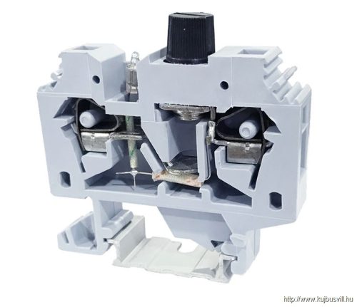 TSKC6B Biztosítékos ipari sorozatkapocs, rugós, sínre, szürke 220V 10A 0.2-6 mm2 2P