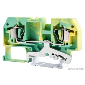   TRACON TSKC6JD Védővezető ipari sorozatkapocs, rugós, sínre, zöld/sárga 800V 41A 0.2-6 mm2 2P