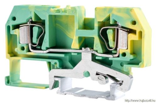 TSKC6JD Védővezető ipari sorozatkapocs, rugós, sínre, zöld/sárga 800V 41A 0.2-6 mm2 2P