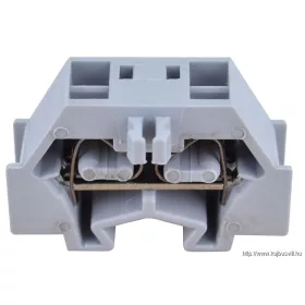   TRACON TSKD1,5D Mini rugós ipari sorozatkapocs, csavarral rögzíthető, szürke 400V 18A 0.08-1.5 mm2 2P