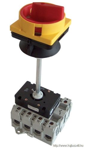 TSS-32/3K Biztonsági lakatolható szakaszoló kapcsoló ajtókupplunggal 400V, 50Hz, 32A, 3P, 7,5kW, 64×64mm