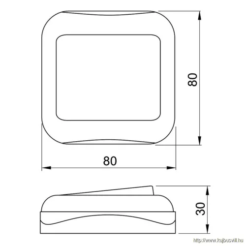 TRACON TTK-02 Falon kívüli váltókapcsoló (tapétakapcsoló) 10AX/250VAC, IP20 (106)