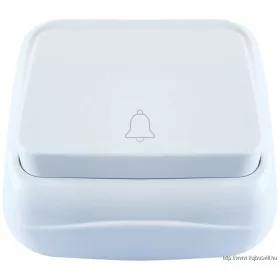   TRACON TTK-04B Falon kívüli nyomókapcsoló csengő jellel (tapétakapcsoló) 10AX/250VAC, IP20 (N101)