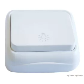   TRACON TTK-04L Falon kívüli nyomókapcsoló világítás jellel (tapétakapcsoló) 10AX/250VAC, IP20 (N101)