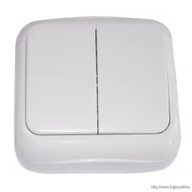   TRACON TTK-06 Falon kívüli 2db 1-áramkörös kapcsoló (tapétakapcsoló) 10AX/250VAC, IP20 (105)