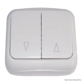   TRACON TTK-07 Falon kívüli zsalu vezérlő kapcsoló (tapétakapcsoló) 10AX/250VAC, IP20 (2×N101)