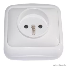   TRACON TTK-12 Falon kívüli csatlakozóaljzat, csapos (tapétakapcsoló) 16A/250VAC, IP20