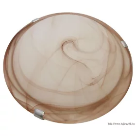   TRACON UFO-1-B Üveg mennyezeti UFO lámpatest, bézs 230V, 50Hz, E27, max.1×60W, D=300 mm