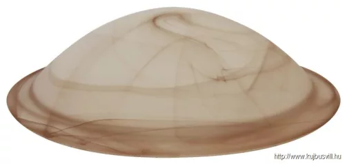 TRACON UFO-1-B Üveg mennyezeti UFO lámpatest, bézs 230V, 50Hz, E27, max.1×60W, D=300 mm