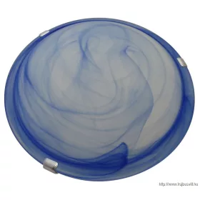   TRACON UFO-1-K Üveg mennyezeti UFO lámpatest, kék 230V, 50Hz, E27, max.1×60W, D=300 mm