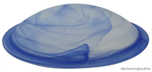 TRACON UFO-1-K Üveg mennyezeti UFO lámpatest, kék 230V, 50Hz, E27, max.1×60W, D=300 mm