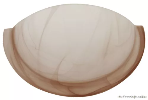 TRACON UFO-F-B Üveg oldalfali fél UFO lámpatest, bézs 230V, 50Hz, E27, max.1×60W, D=300 mm