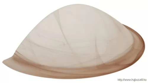 TRACON UFO-F-B Üveg oldalfali fél UFO lámpatest, bézs 230V, 50Hz, E27, max.1×60W, D=300 mm