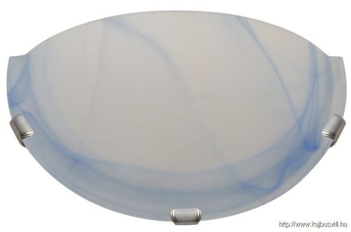 UFO-F-K Üveg oldalfali fél UFO lámpatest, kék 230V, 50Hz, E27, max.1×60W, D=300 mm