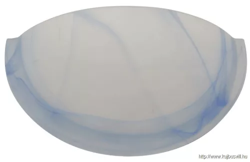 TRACON UFO-F-K Üveg oldalfali fél UFO lámpatest, kék 230V, 50Hz, E27, max.1×60W, D=300 mm