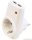 USBD Csatlakozóaljzat adapter 2 dbUSB porttal, fehér 85-265 VAC 50/60 Hz; USB: 5 VDC, max. 2,1 A