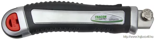 TRACON UTILK01 Pengés kés tárolóval, 4 penge, cink markolat gumibetéttel L=168mm, D=35mm, W=18mm, d=18mm