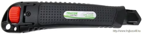 TRACON UTILK02 Pengés kés, cink ötvözet markolat gumibetéttel, SK4 penge L=178mm, D=33mm, W=19mm, d=18mm