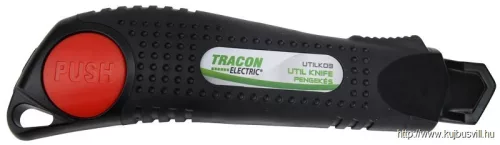 TRACON UTILK03 Pengés kés, ABS markolat gumibetéttel, SK4 penge L=155mm, D=33mm, W=19mm, d=18mm