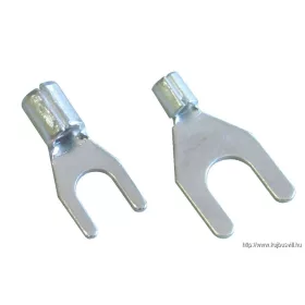   TRACON V2.5-3 Szigeteletlen villás saru, ónozott elektrolitréz 2,5mm2, M3, (d1=2,4mm, d2=3,7mm)