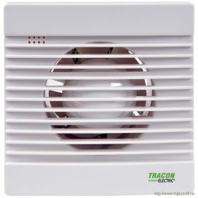   TRACON VF100-BT Fürdőszoba ventilátor, golyóscsapágy, időzítő 230 VAC, 15W, 80 m3/h, 33 dB,100 mm