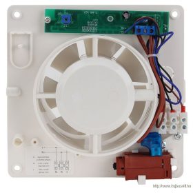   TRACON VFM100-BTH Fürdőszoba vent. hőelemmel műk. frontzs, golyóscs+időz+pára 230 VAC, 15W, 80 m3/h, 33 dB,100 mm