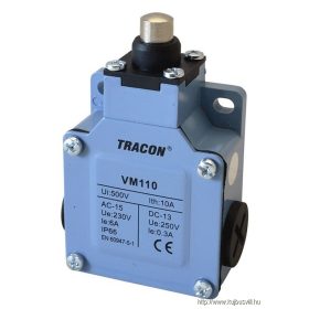   TRACON VM110 Helyzetkapcsoló, kúpos fémházas 1xNO+1xNC, 6A/230V AC-15, 0,3A/250V DC-13, IP66