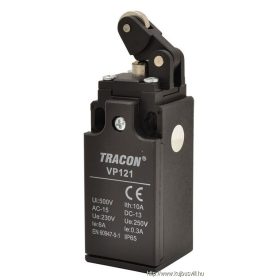   TRACON VP121 Helyzetkapcsoló, karos-görgős 1xNO+1xNC, 6A/230V AC-15, 0,3A/250V DC-13, IP65