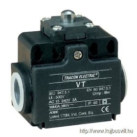   TRACON VT110 Helyzetkapcsoló, kúpos-ütközős 1xNO+1xNC, 6A/230V AC-15, 0,3A/250V DC-13, IP65