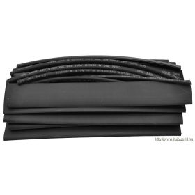   TRACON ZSBB-SET Zsugorcső készlet, vékonyfalú,2:1 zsugorodás, fekete 15×150mm, POLIOLEFIN