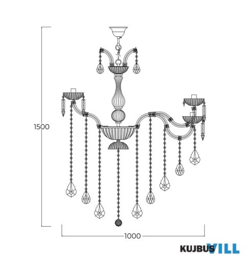 ZU-17801/10+5-GLD  Zuma Chateau csillár